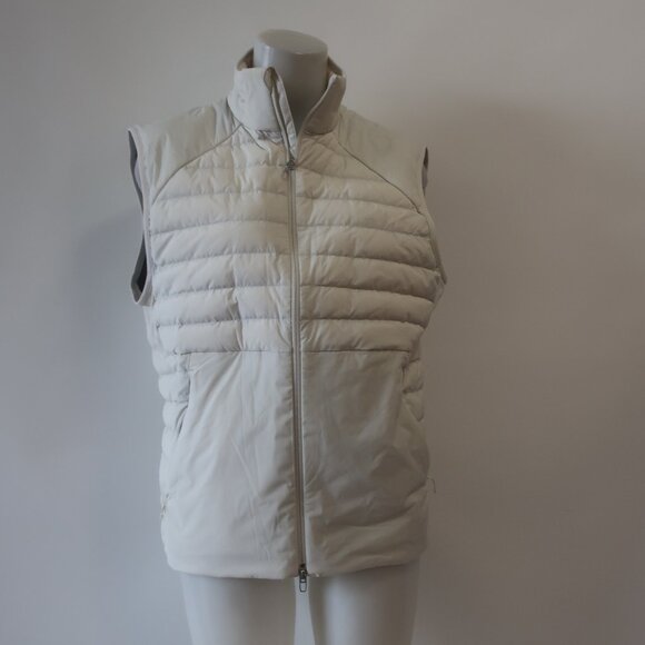 Mens Lululemon (Item -82) Off-White Full Zip Polyester Quilted Puffer Vest M - Picture 5 of 10